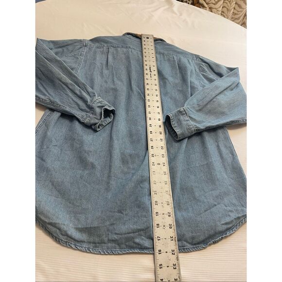 Red Ridge Mountain Outfitters VTG Native American Embroidered Denim Shirt Medium - Picture 8 of 8